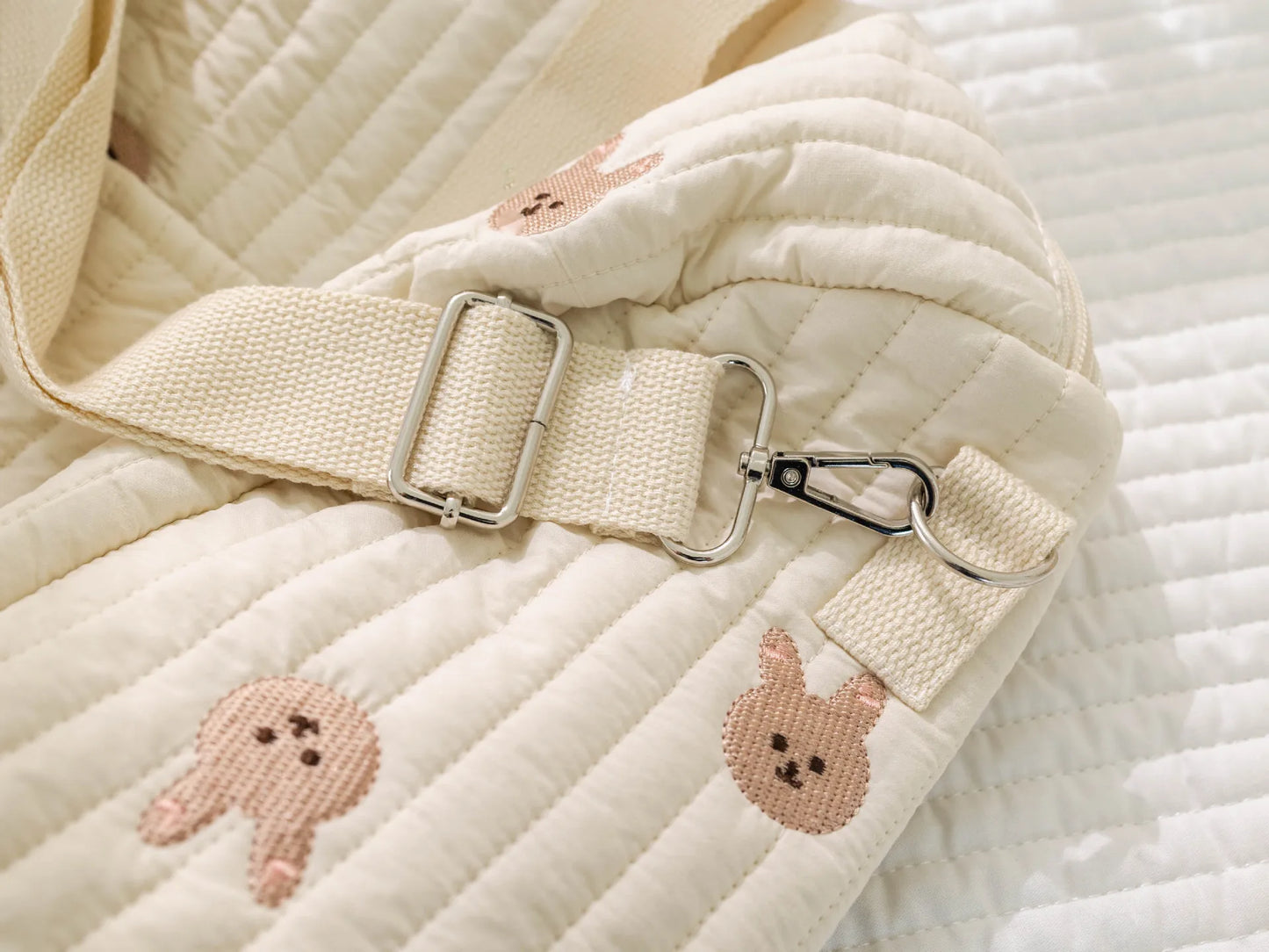 Personalized Small Bear & Bunny Diaper Bag Custom Embroidered Name Large Capacity Travel Mommy Bag Hospital Bag Baby Shower Gift