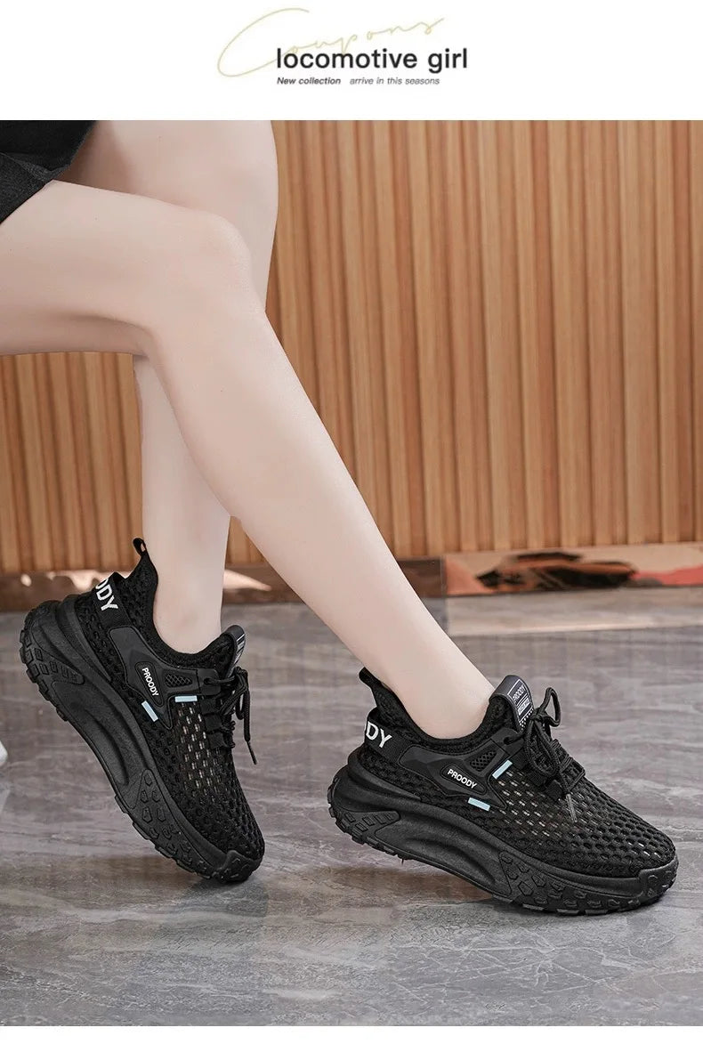 Breathable Women Running Shoes Lightweight Female Sports Shoes Fashion Tennis Outdoor Soft Lace Up Women's Sneakers Q110