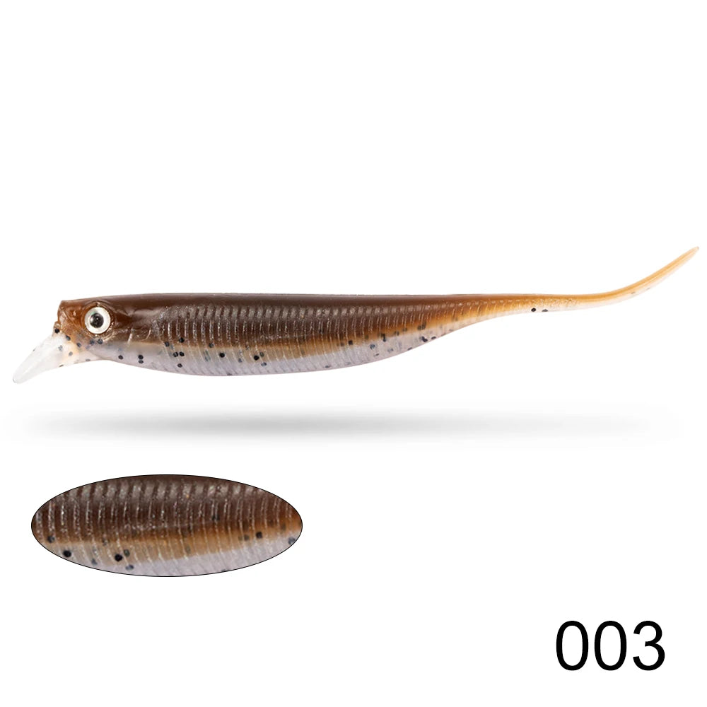 D1 Carp Fishing Soft Lure With Lip 85mm 2.5g Drift Freshwater Bait Leurre Souple Rolling Action Black Bass Perch Tackle DT2009