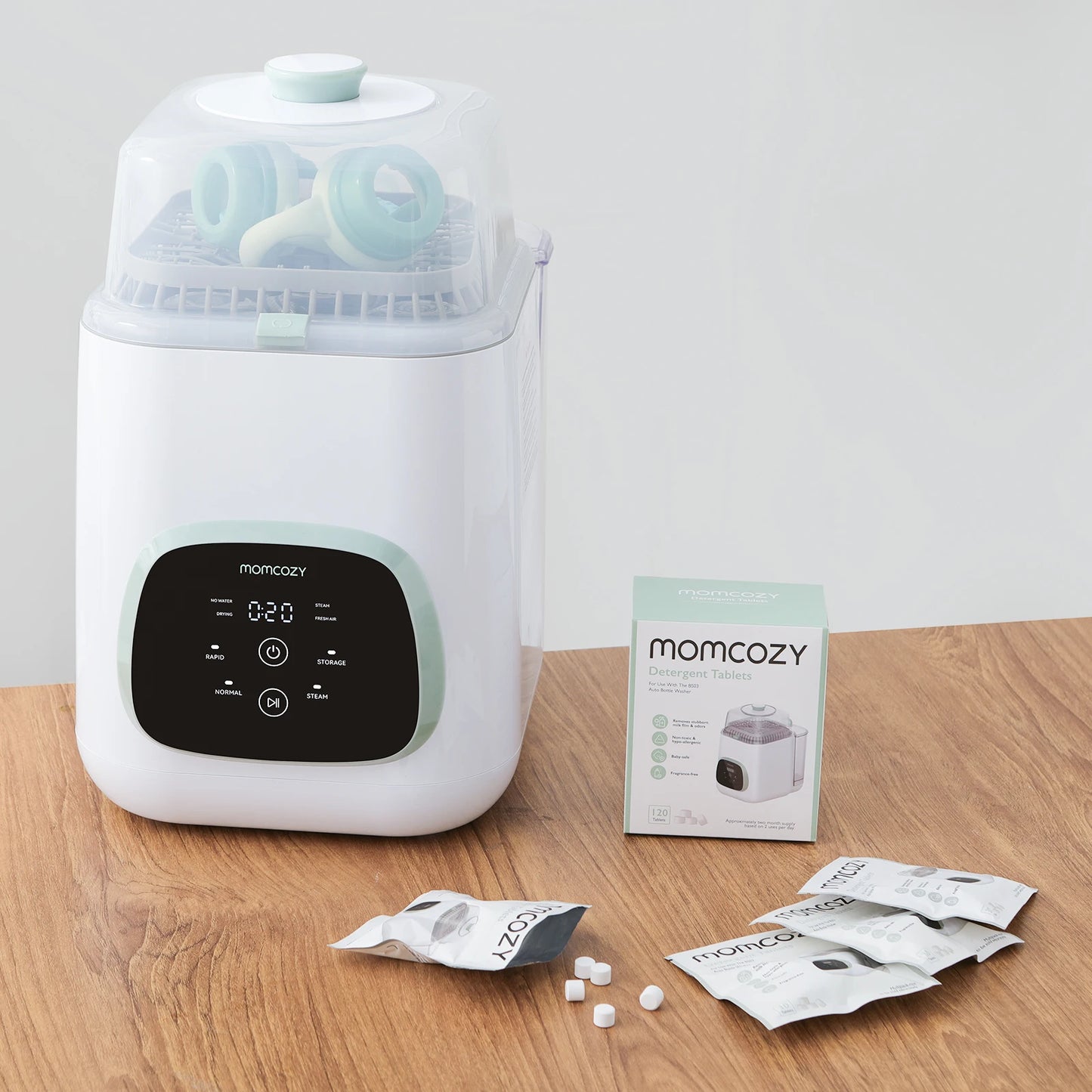 Momcozy Official Washing Block for Momcozy Baby Bottle Washer, 120 Detergent Tablets