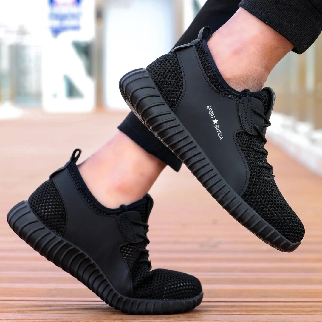Summer Safety Shoes Mesh Work Shoes Lightweight Safety Sneaker For Men Breathable Protective Work Sneakers Steel Toe Shoes Man