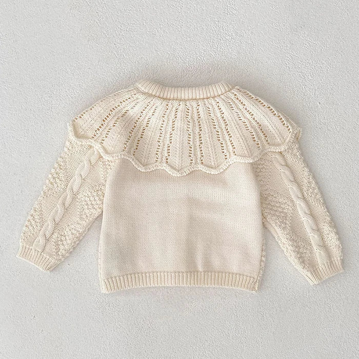 2025 New Autumn 0-3Yrs Newborn Baby Girls Sweater Coat Infant Baby Girls Knitting Cardigan Sweater Long Sleeve Cardigan Coat
