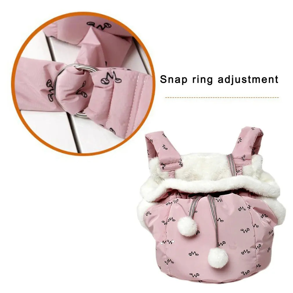 Pet Carrier Bag Winter Warm Small Cat Dogs Backpack Cat Carrier Outdoor Travel 6kg Load-bearing Plush Pets Cage