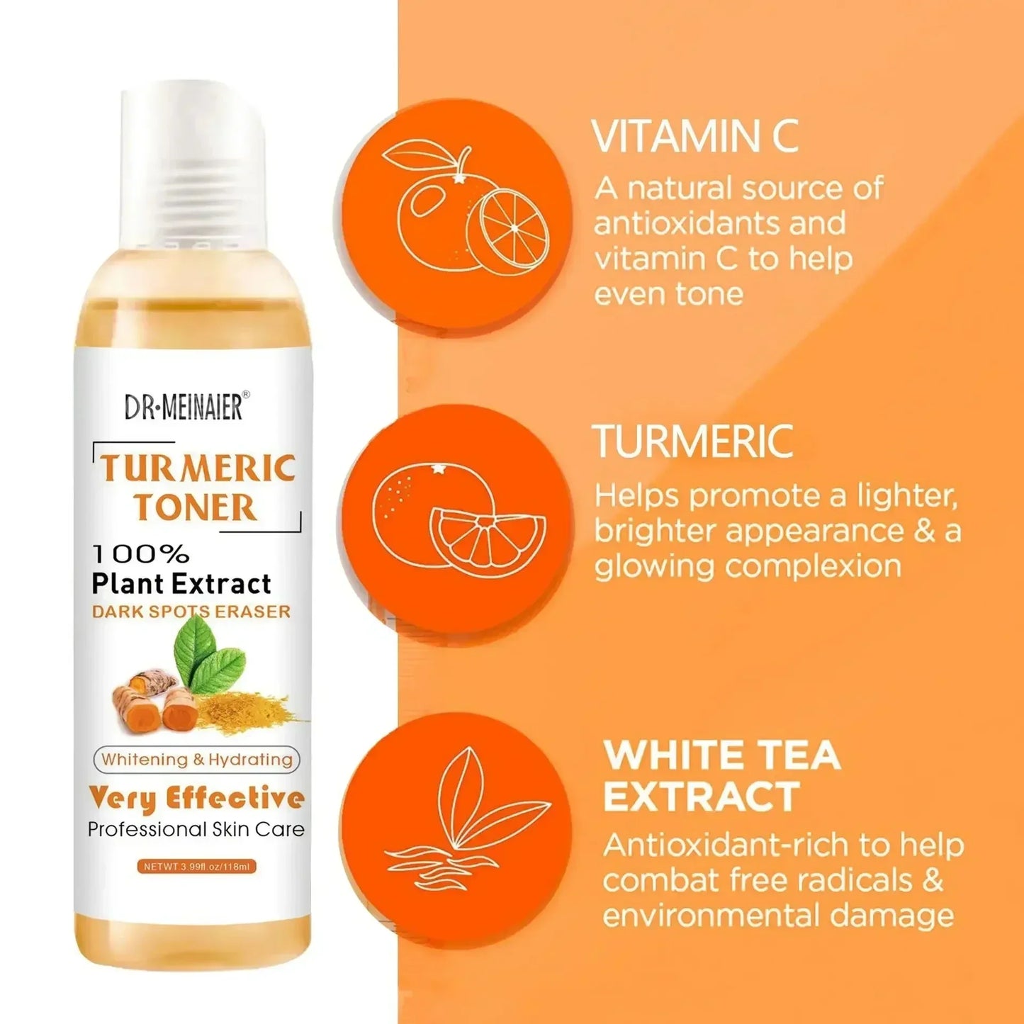 2pcs Turmeric Toner Lightening Skin Dark Corrector Moisturizing Face Serum Vitamin C Ginger Essence Korean Cosmetics Beauty