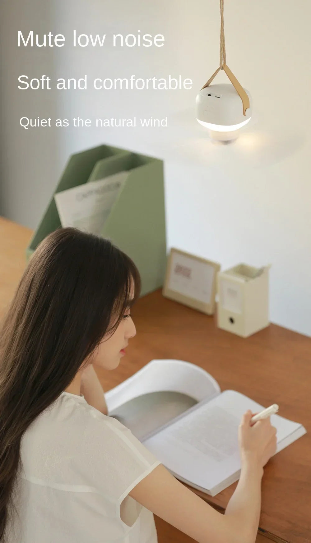 Portable Wireless mini Ceiling Fan Light USB Fan with Remote Control, Stand, Night Light, Home, Outdoor, Camping, New Year Gifts