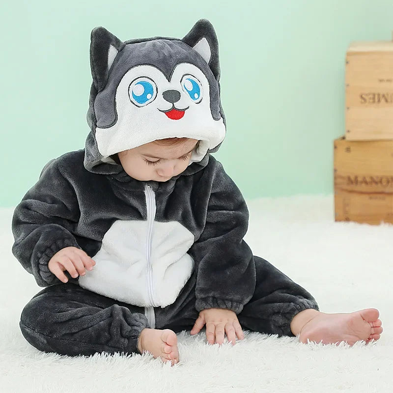 Newborn Baby Deer Animal Cartoon Romper Clothes Girls Pajamas Long Sleeve Hooded Onesies Infant Boys Costumes For Christmas