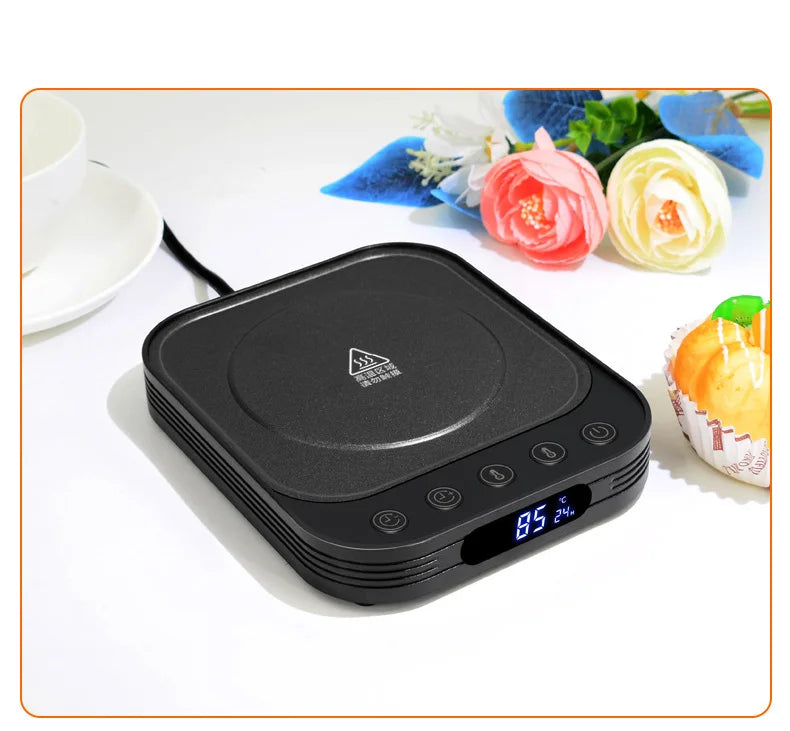 35W Electric Mug Warmer Cup Heater with 10 Gear Temperature Control Electric Hot Plate Warm Coaster Heating Pad 220V