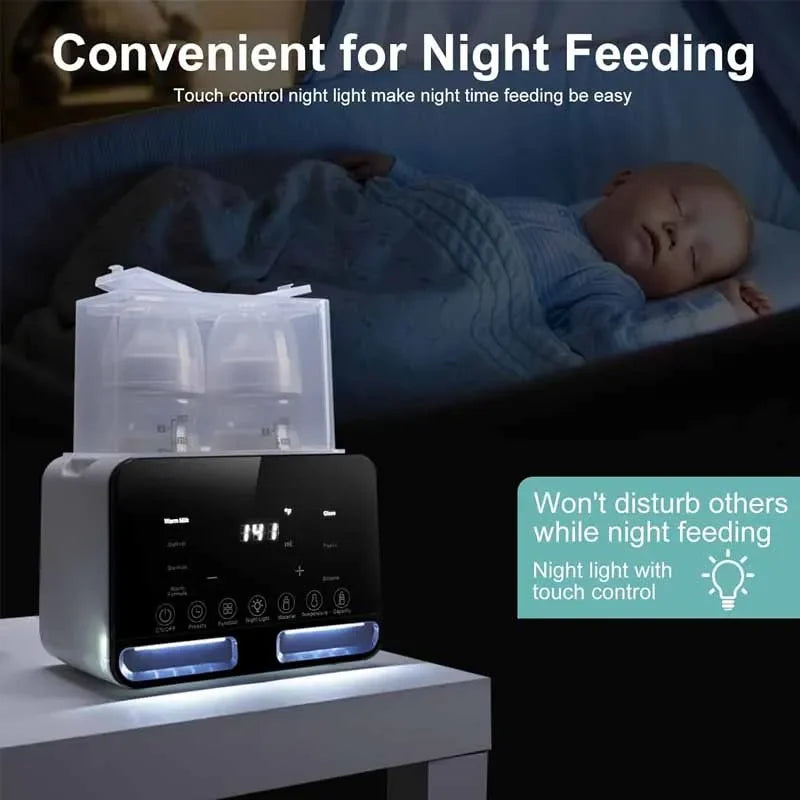 Baby Bottle Warmer Multifunction Sterilizer Accurate Temperature Control Fast Milk Bottle Warmers with Timer Newborn Accessories