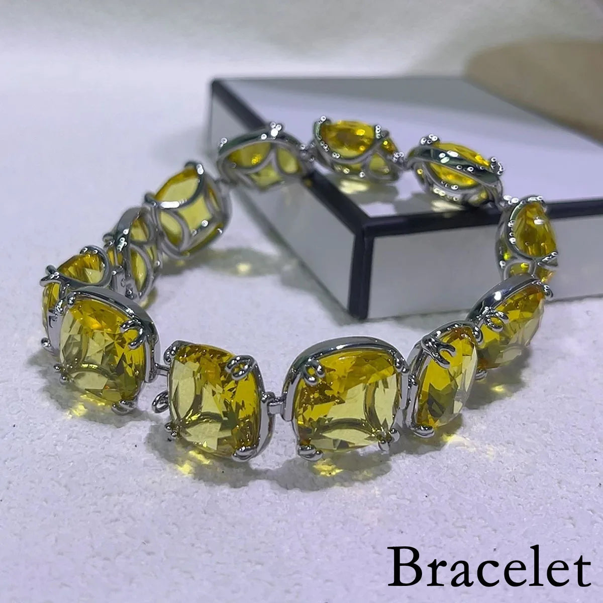 High Quality Fine Jewelry Sets Luxury Black Gold Water Drop Crystal Earring Fashion Necklace Bracelet Romantic Gift for Women