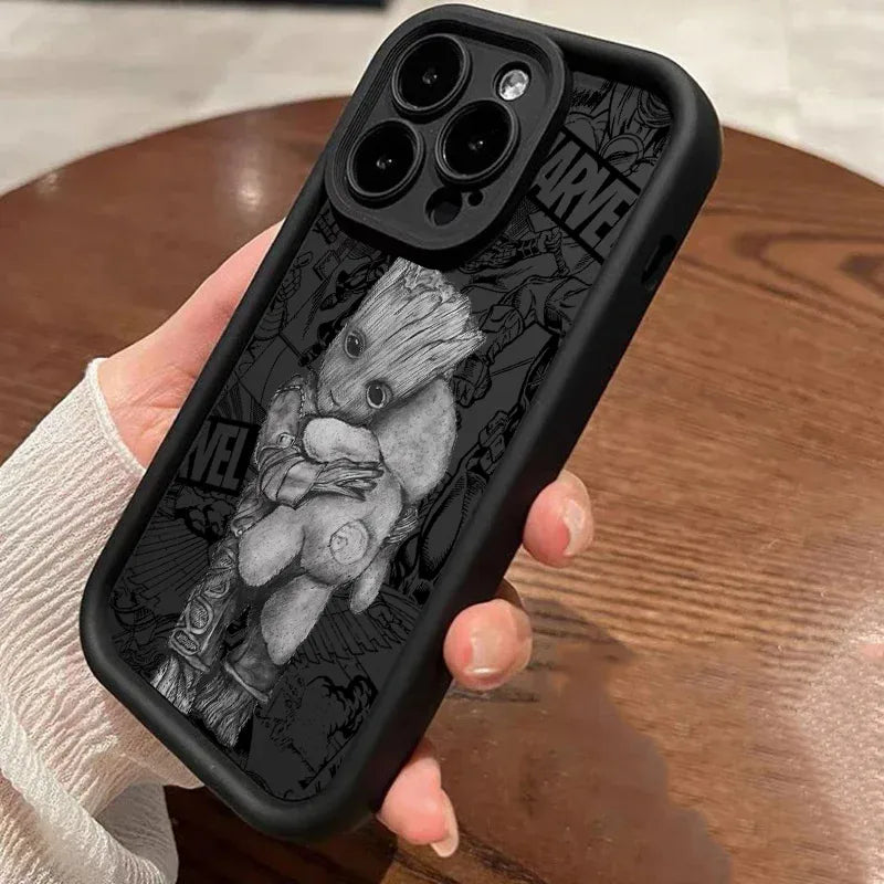 Cool Anime GrootS MarvelS Phone Case for iPhone 17e 17 16e 16 15 14 13 12 11 Air Pro Max Mini XR XS X 7 Plus Soft TPU Back Cover