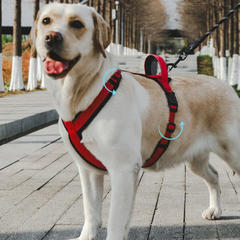 Heavy Duty Dog Harness with Front Clip No Pull Walking Vest for Large Dogs Adjustable Easy Control Handle Pet Training Gear