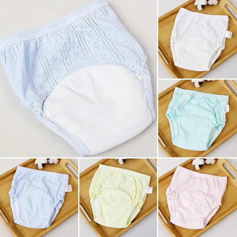 2/3/4/5/8Pc Baby Potty Toilet Training Pants Nappies Cartoon Boys Girls Underwear Cotton TPU WaterProof Panties Reusable Diapers
