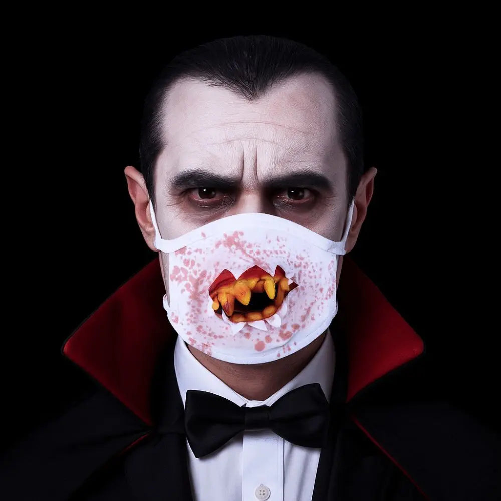 Realistic Halloween Blood Stain Masks Dress Up Costume Blood Mittens Ghost Zombie Cosplay Props Prank
