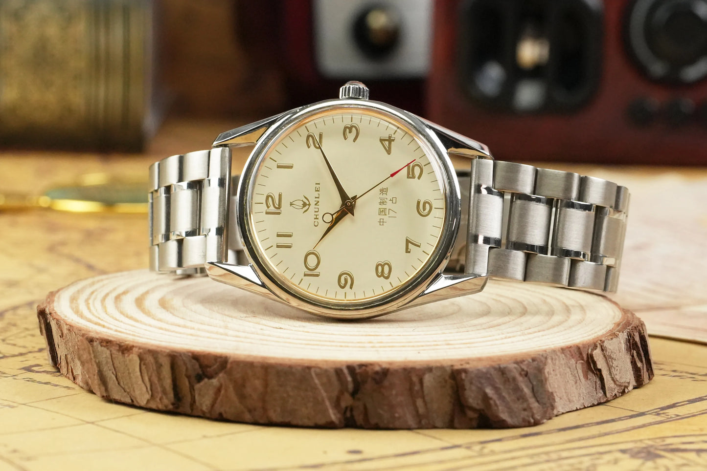 Old Shanghai Diamond Brand Genuine Mechanical Watch Men's Manual Winding Watch Inventory Dad Gift Retro Old Watch