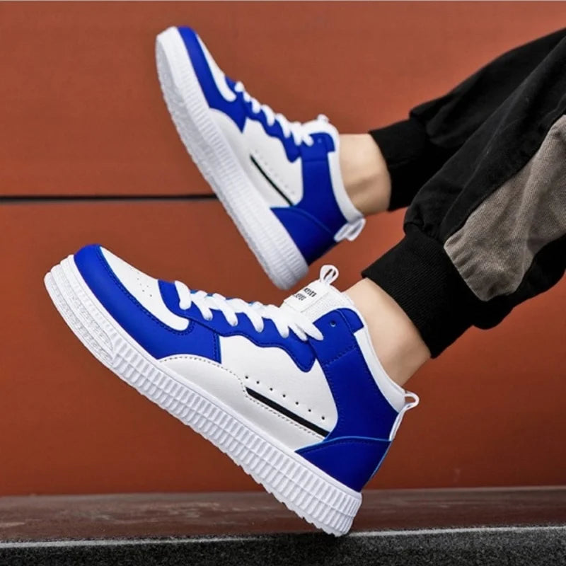 YRZL Casual Shoes for Men Sneakers Breathable PU Leather White Shoes Unisex Comfortable Walking Sport Shoes for Man