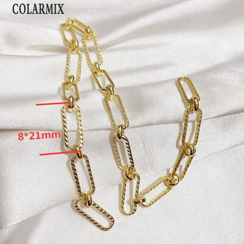 5Meters Hotsell Chunky Chains gold Metallic Fashion Jewelry gift Hip pop Necklace Fashion Jewelry
