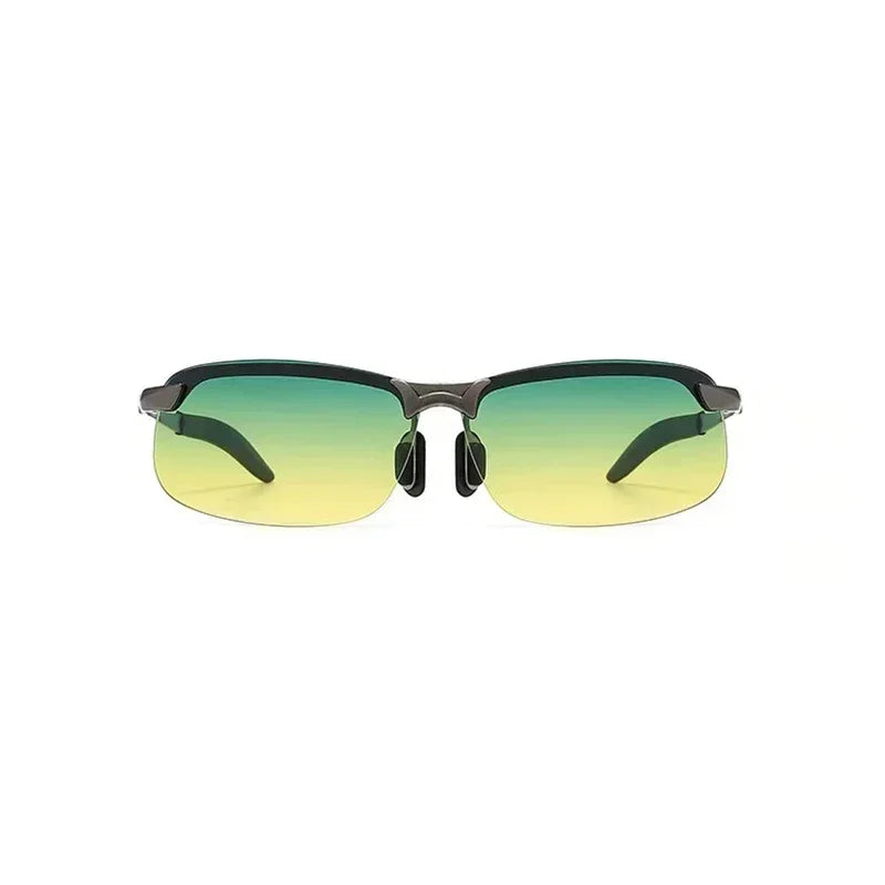 Men Photochromic Polarized Sunglasses Day Night Dual Use Color Changing Driving Fishing  Anti Glare UV Night Vision Glasses 1PC