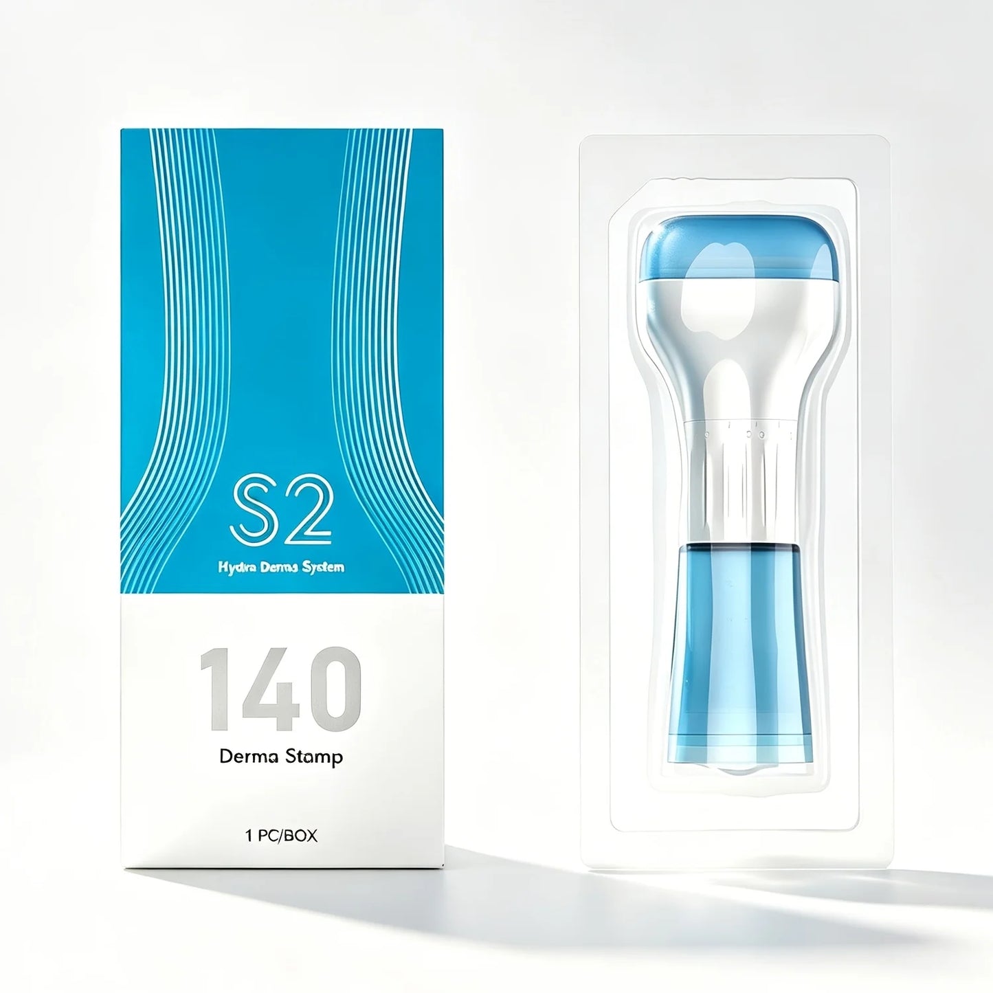 S2-140 Microneedle Scalp Serum Applicator with Reservoir Adjustable Needle Length (0.22mm) All-In-One Scalp Care Stamp