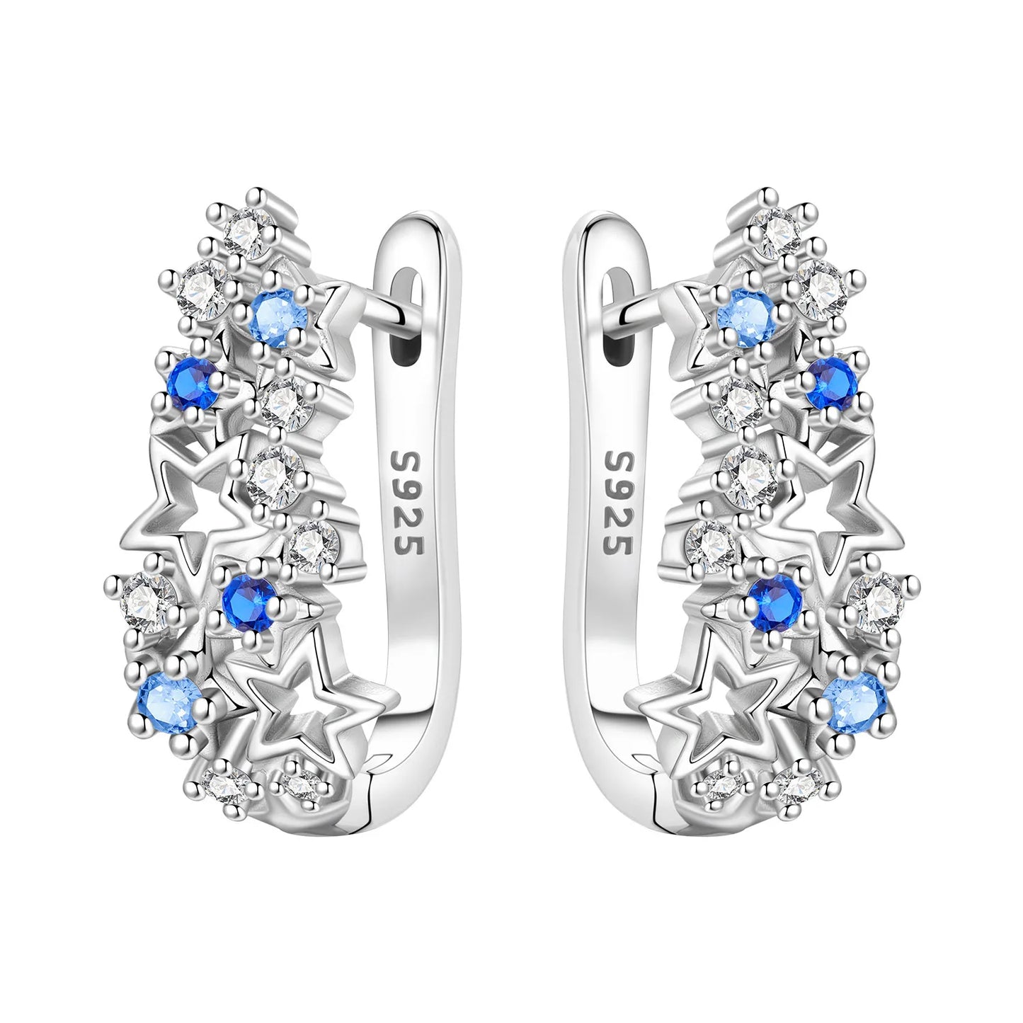 925 Sterling Silver Needle Iris Flower Hoop Earrings for Women Original Elegant Versatile Jewelry Birthday Party Fine Gift 2026