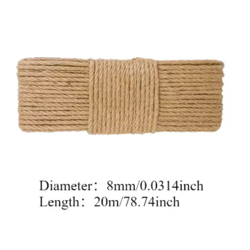Sisal Rope Cat Tree Scratching Post Toy Cat Climbing Frame Replacement Rope Desk Legs Binding Rope for Cat Sharpen Claw