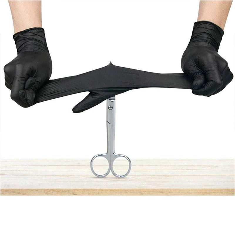 20/50/100PCS Black Nitrile Gloves Disposable Latex Free Household Gloves for Kitchen Cleaning Industrial Beauty Tattoo Gloves