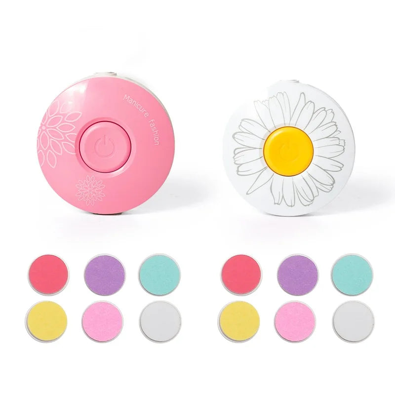 6Pcs Electric Baby Nail Trimmer Kid Nail Polisher Tool Infant Manicure Scissors Newborn Hygiene Kit Nail Clipper Cutter with Bag