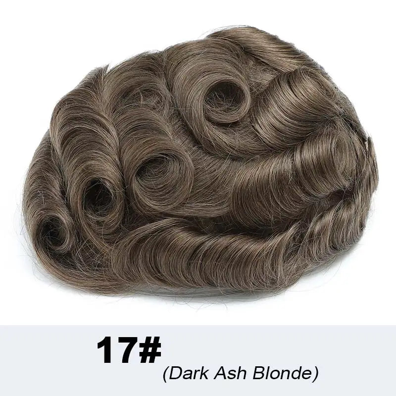 100% Density Full Lace Male Hair Prosthesis Swiss Thin Lace Men's Wig Natural Hairline Human Hair Man Hair System Wigs For Men