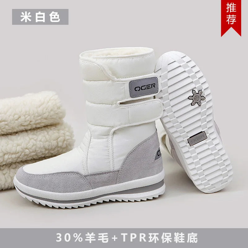 Women Snow Boots Space Deer Waterproof Dropshipping With Fur Casual Ladies Work Safety Shoes Birthday  Gift Present