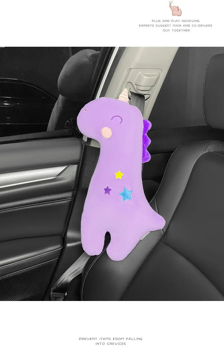 Kids Car Neck Pillow Universal Cute Cartoon Child Car Car Seat Belt Sleeping Pillow Support Leaning Head Baby Seats Accessories