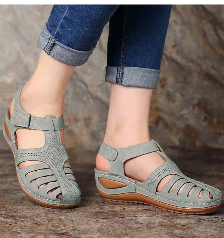 Women's Sandals Classics Summer Shoes For Women Summer Sandals Wedge Heels Sandalias De Mujer With Low Platform Footwear Female