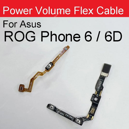 Power Volume Button Flex Cable For Asus ROG Phone 6 ZS630KL Rog 6D 6Pro On Off Power Volume Side Keys Flex Ribbon Parts