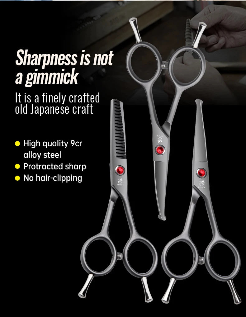 Fenice 4.5 Safety Round Tip Pet Dog Cat Grooming Cutting Scissors Dogs Hair Cutting Shear for Eyes/Face/Foot/Nose