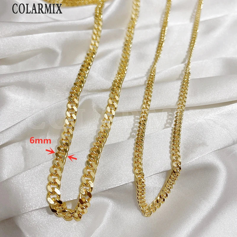 5Meters Hotsell Chunky Chains gold Metallic Fashion Jewelry gift Hip pop Necklace Fashion Jewelry