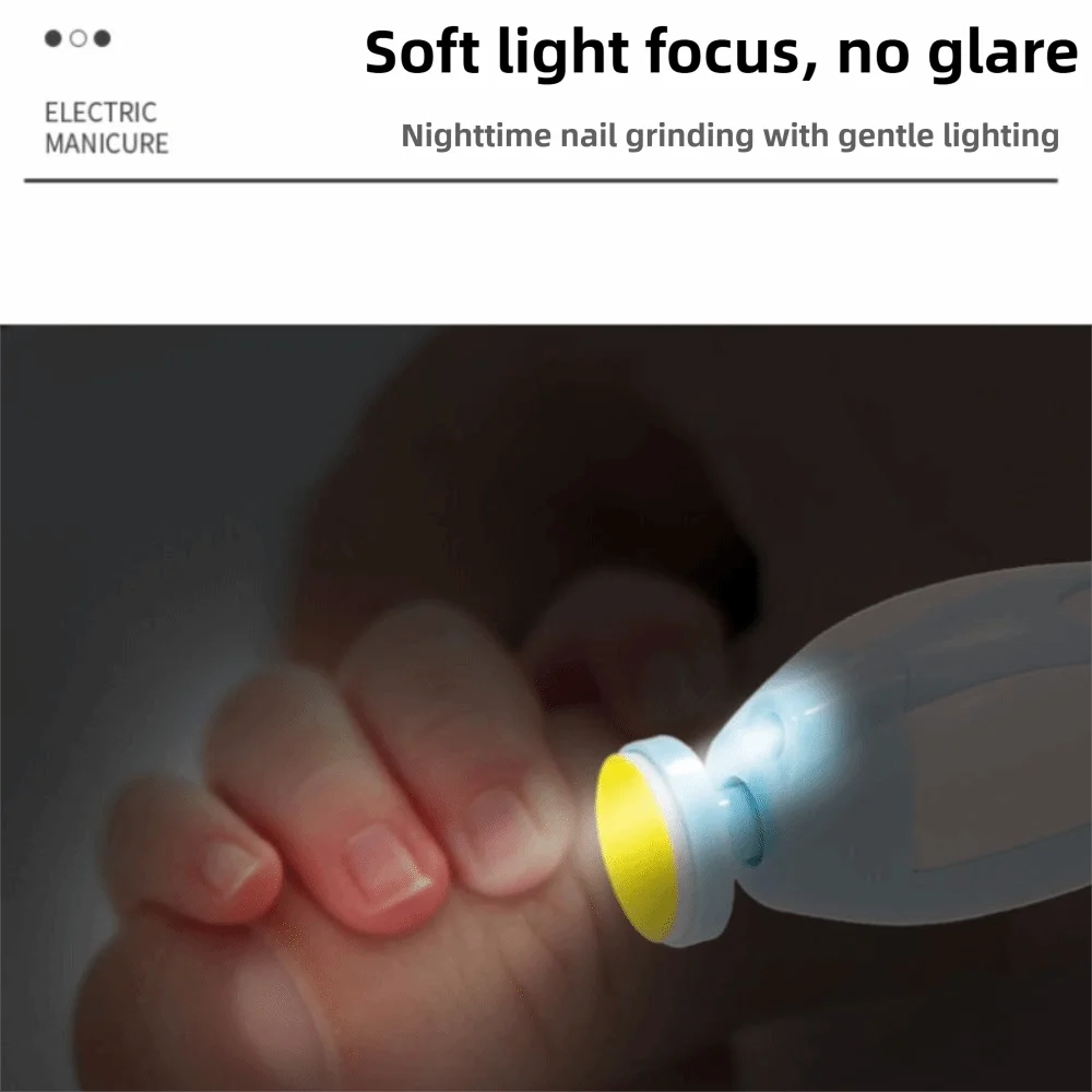 Multifunctional Electric Baby Nail Trimmer with Light Care Nail Baby Nail Clipper Manicure with Storage Box Baby Nail Grinder