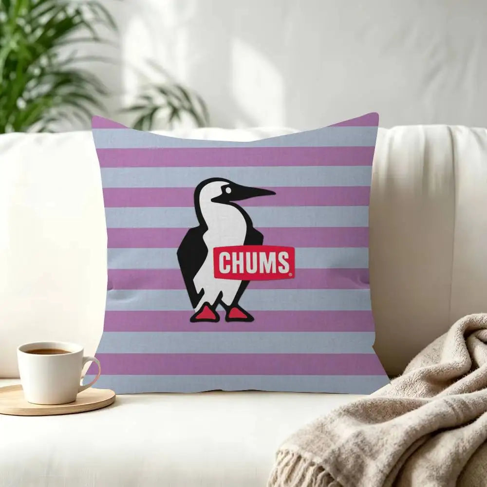 Fashion C-Chums-s Cushion  Decorative Polyester Throw Pillow Cover Square Suitable for Home Office Coffee Shop Decor