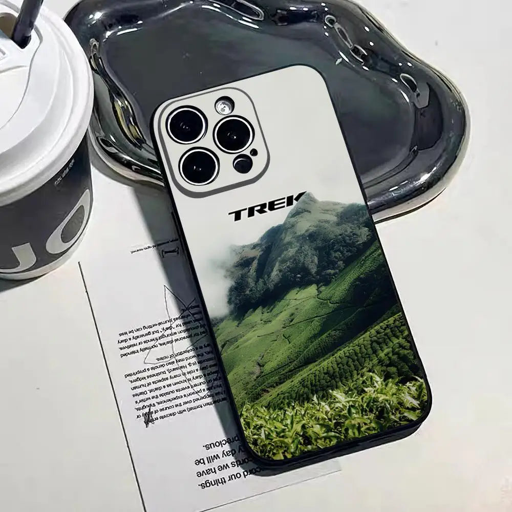 Bicycle T-TrekS Phone Case For IPhone 17 Pro Max 16 15 14 Pro Max 13 11 Air Plus Silicone Cover