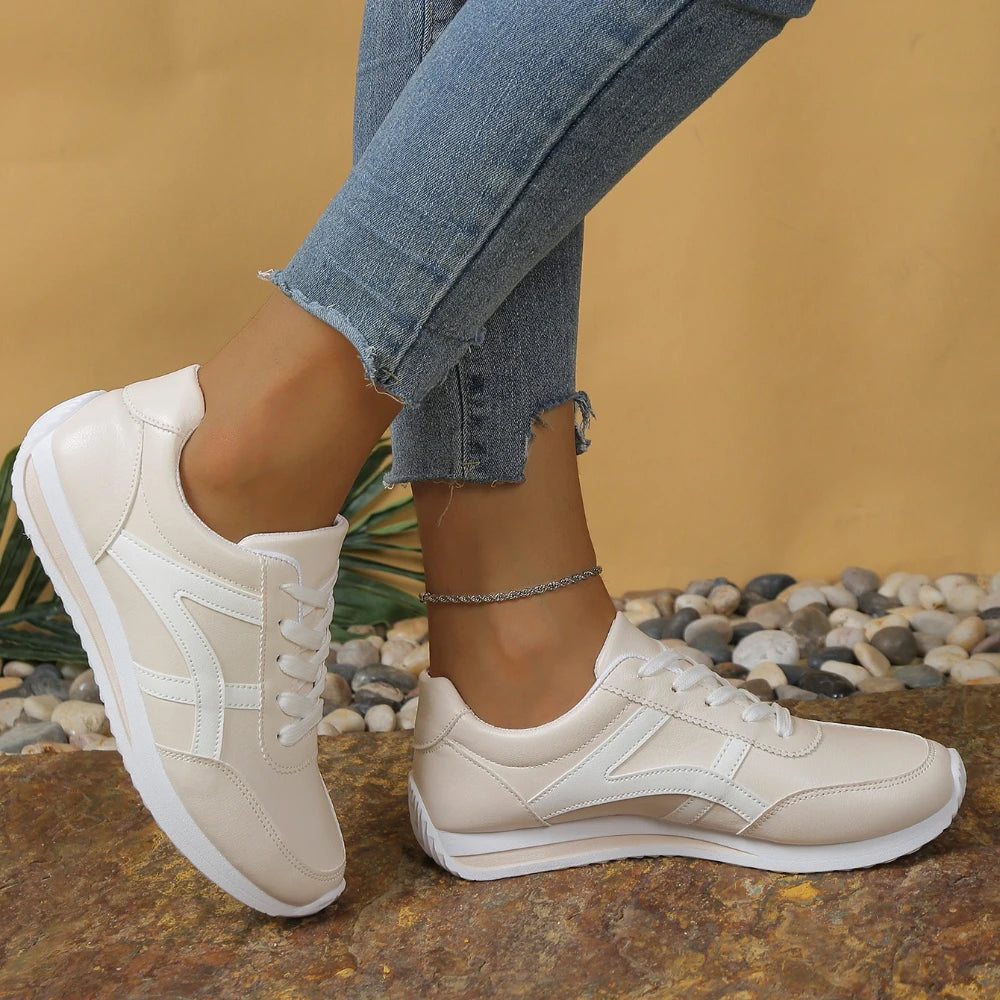 Sneakers Women New Sports Shoes Women's Small White Shoes Fashion Round Toe Lace Up Comfortable Lightweight Running Shoes