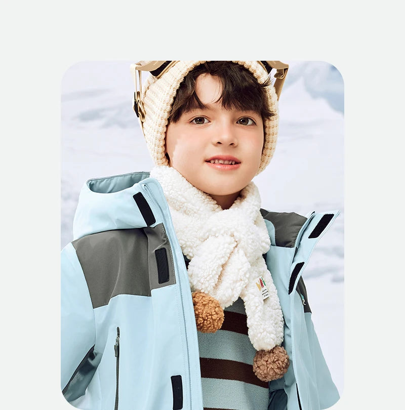 Mini Bala Skin-Friendly Scarf for Boys and Girls New in Winter Warm Cold-Protected Scarf for Babies for Outing Furry