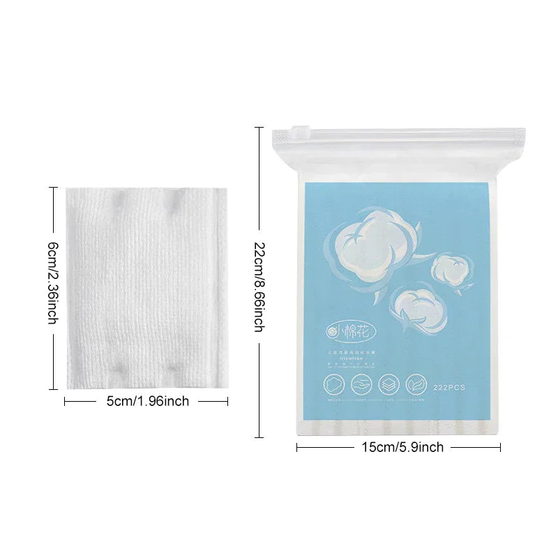 220pcs/bag Disposable Double-sided Makeup Cottons Makeup Remover Cotton Pads Portable Facial Cleaning Cotton Pad Skin Care Tool