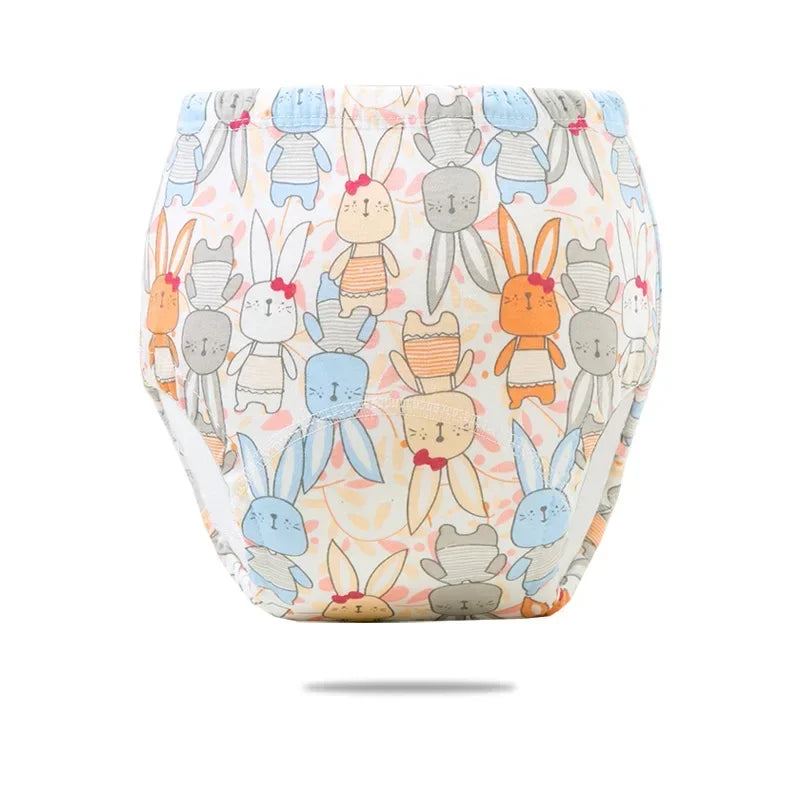 2/3/4/5/8Pc Baby Potty Toilet Training Pants Nappies Cartoon Boys Girls Underwear Cotton TPU WaterProof Panties Reusable Diapers