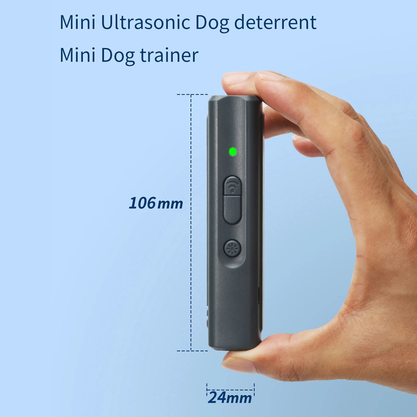 Ultrasonic Dog Repeller USB Rechargeable Dog Drive Device Portable Dog Trainer Anti Barking Device with LED Indicator Lanyard