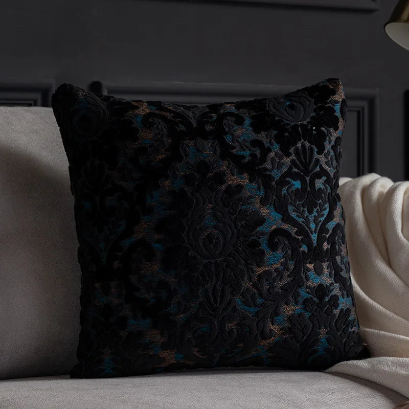 45x45/50x50cm Luxury Cut Velvet Sofa Pillow Cover Modern Nordic Cushion Case Living Room Villa Model Room Matching Velvet Back
