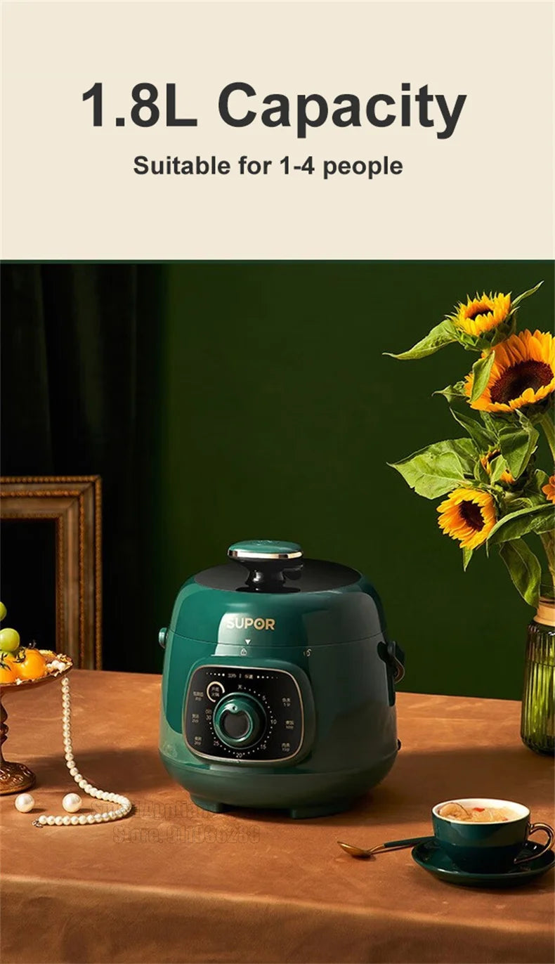SUPOR Pressure Cooker 1.8L Electric Rice Cooker Automatic Stewing Electric Cooker Small Household Appliances For 1-4 People