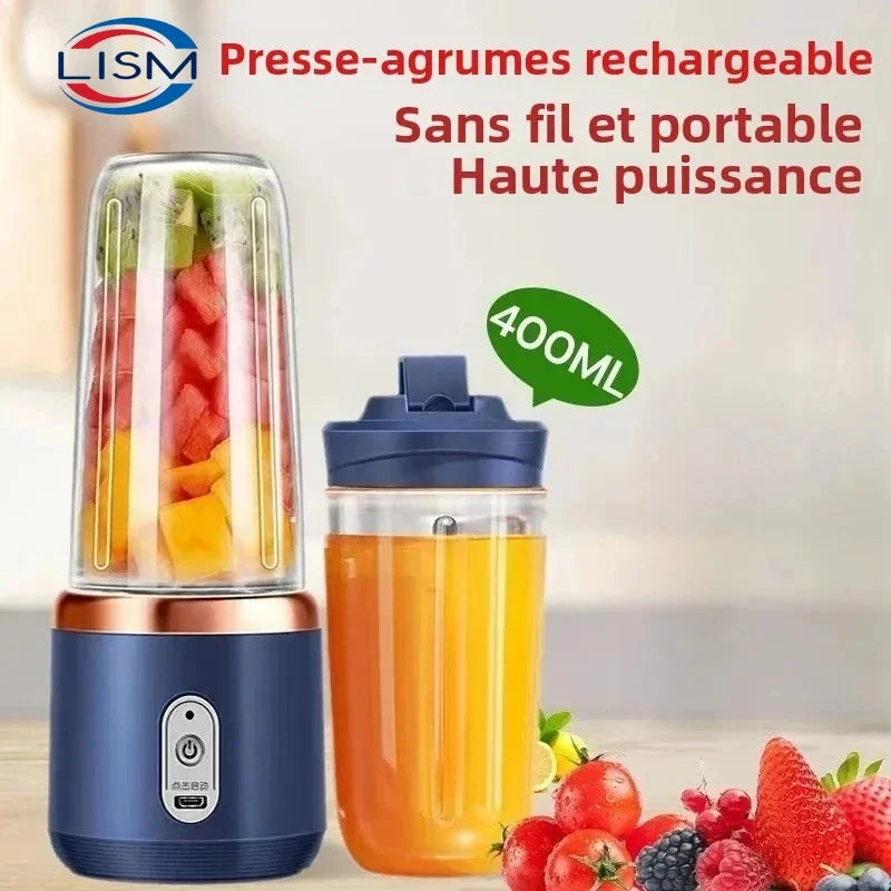 6 Color 400ml Portable USB Blender Electric Travel Juicer Cup For Smoothie Milkshake Kitchen Mini Mixer Tool