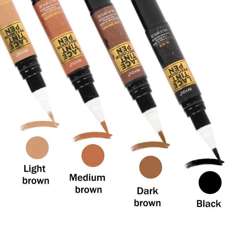 Lace Tint Pen for Wigs Long-Lasting Easy Apply Natural-Looking High Viscosity Hair Tint for All Hair Types