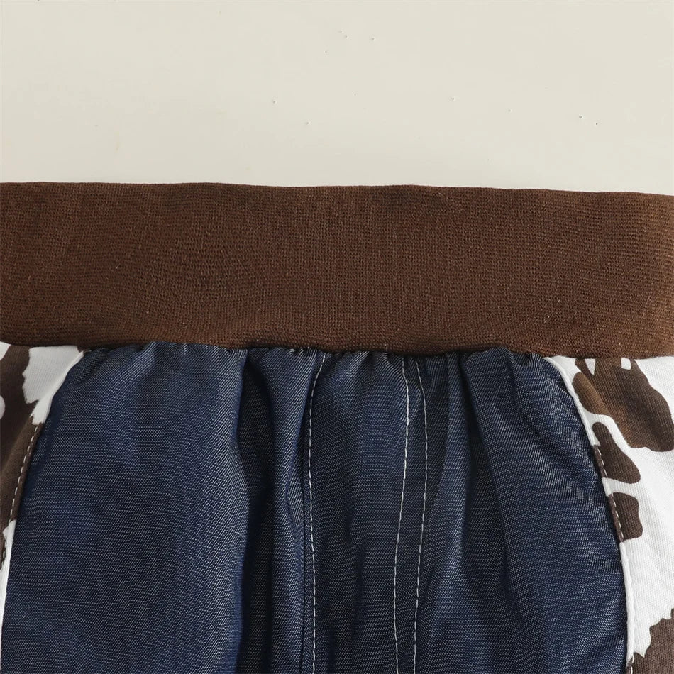 Kids Cowboy Cosplay Event Festival Outfits Boys Holiday Vest Pants Hat Set Children Carnival Birthday Xmas Party Costume 6M-12Y