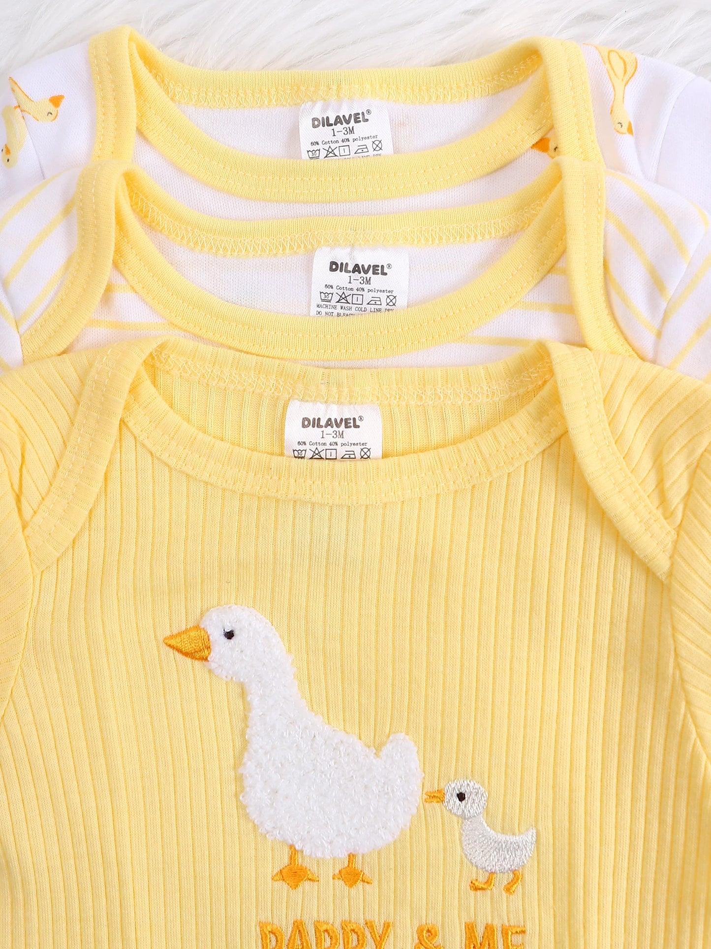 3PCS Baby girl onesie New style baby girl clothes Spring/Autumn long-sleeved onesie Cotton fabric Suitable for 0-9months