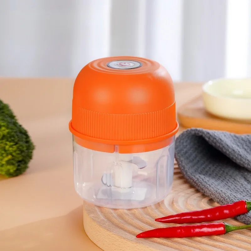 260ml Electric Garlic Grinder Onion Chopper with 1 Button Start Meat Grinder Kitchen Food Vegetable Mixer