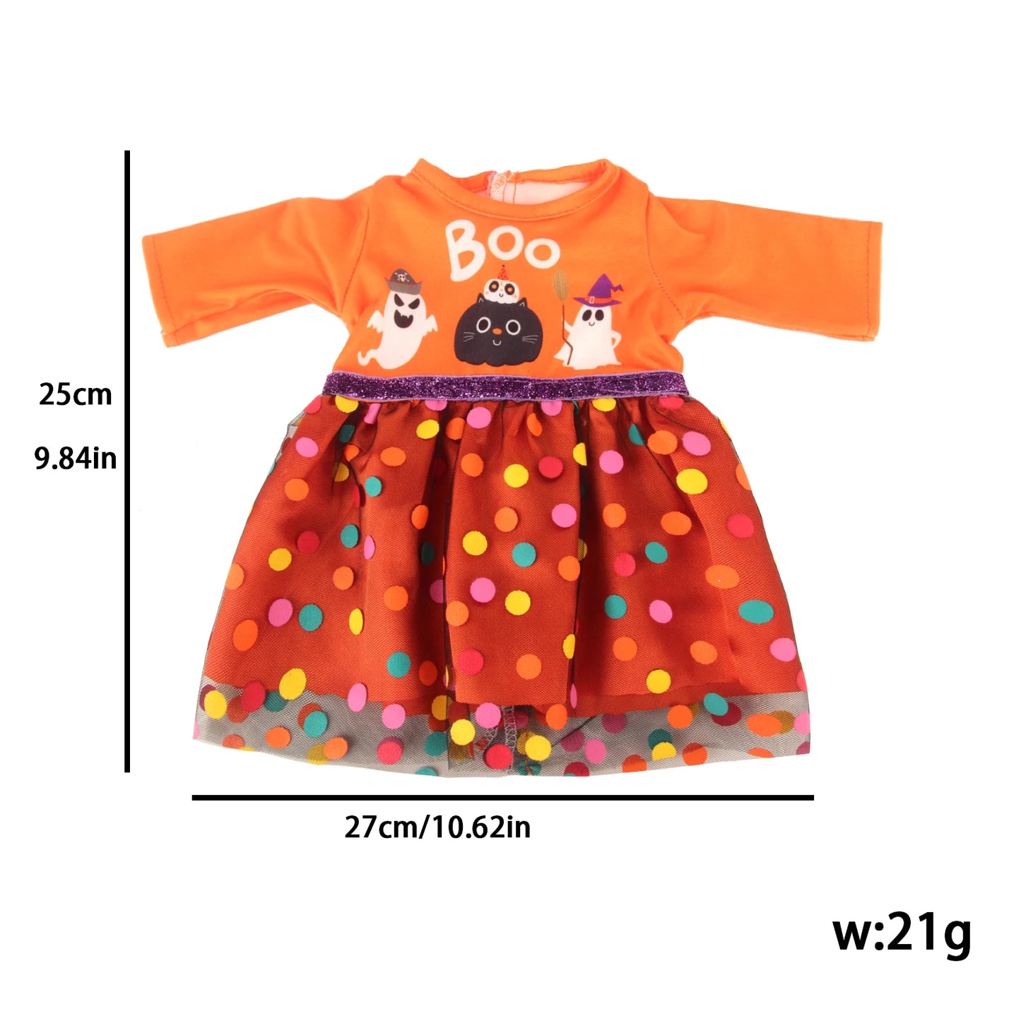 Halloween Doll Clothes Festival Pumpkin, Skeleton Costumes For 18 Inch American&43cm Baby New Born,OG,Life Girl Doll Accessories