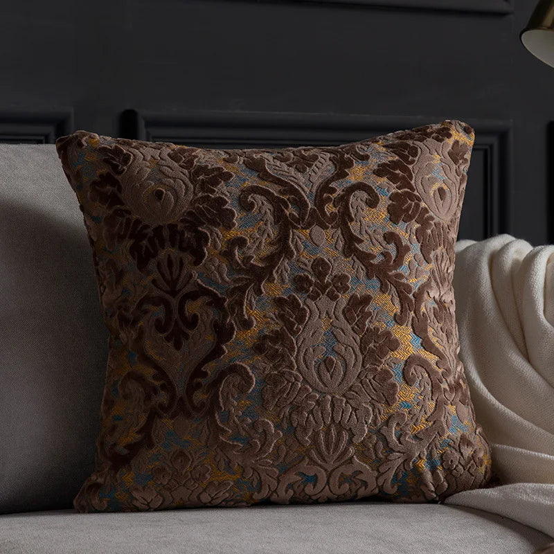 45x45/50x50cm Luxury Cut Velvet Sofa Pillow Cover Modern Nordic Cushion Case Living Room Villa Model Room Matching Velvet Back